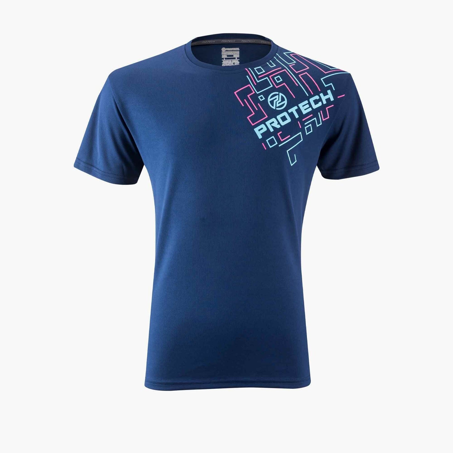 T-shirt graphique Protech Dry Fit Sports (Bleu foncé Bleu clair Rose) | RNZ10066 |