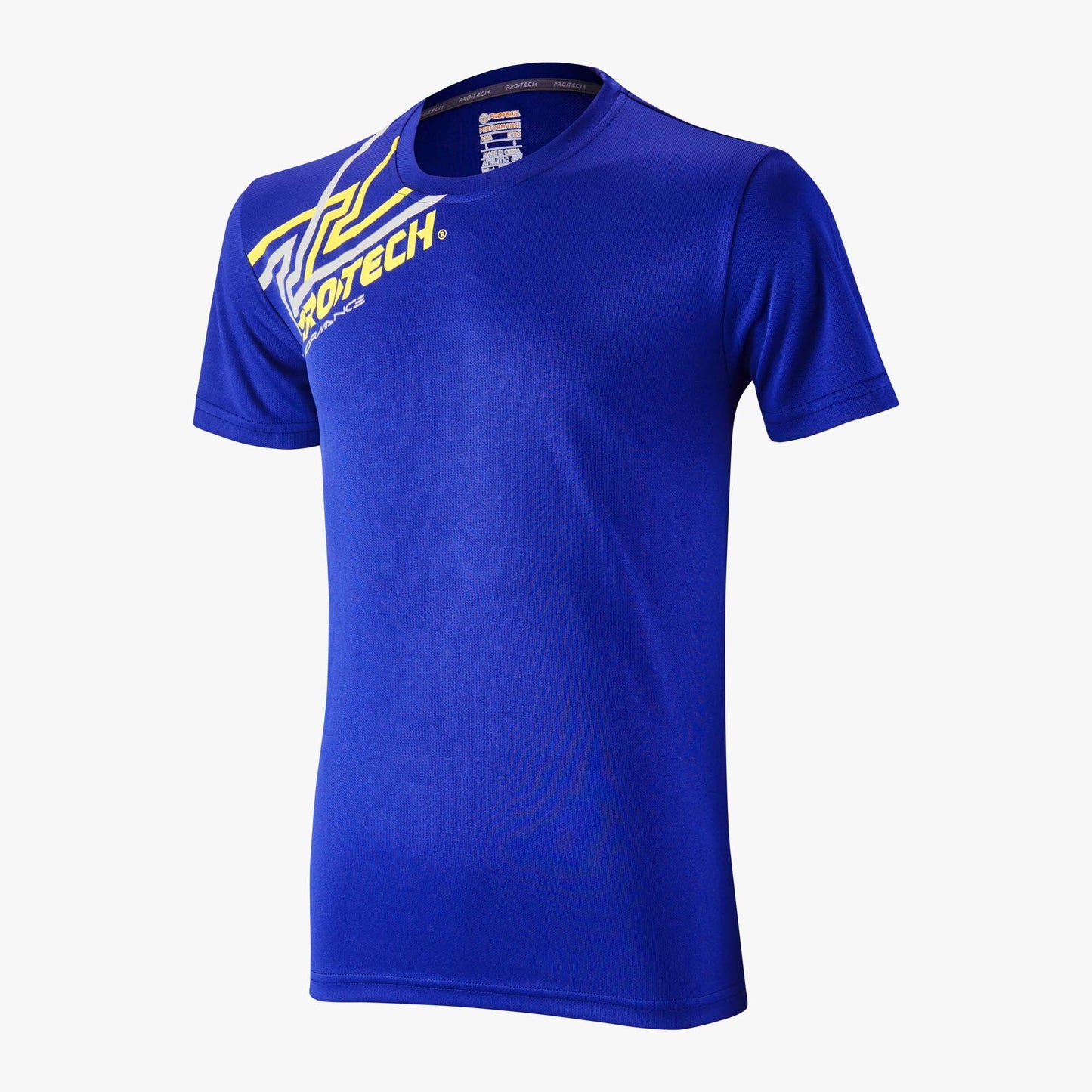 T-shirt graphique Protech Dry Fit Sport (Bleu foncé Jaune Blanc) | RNZ10073 |