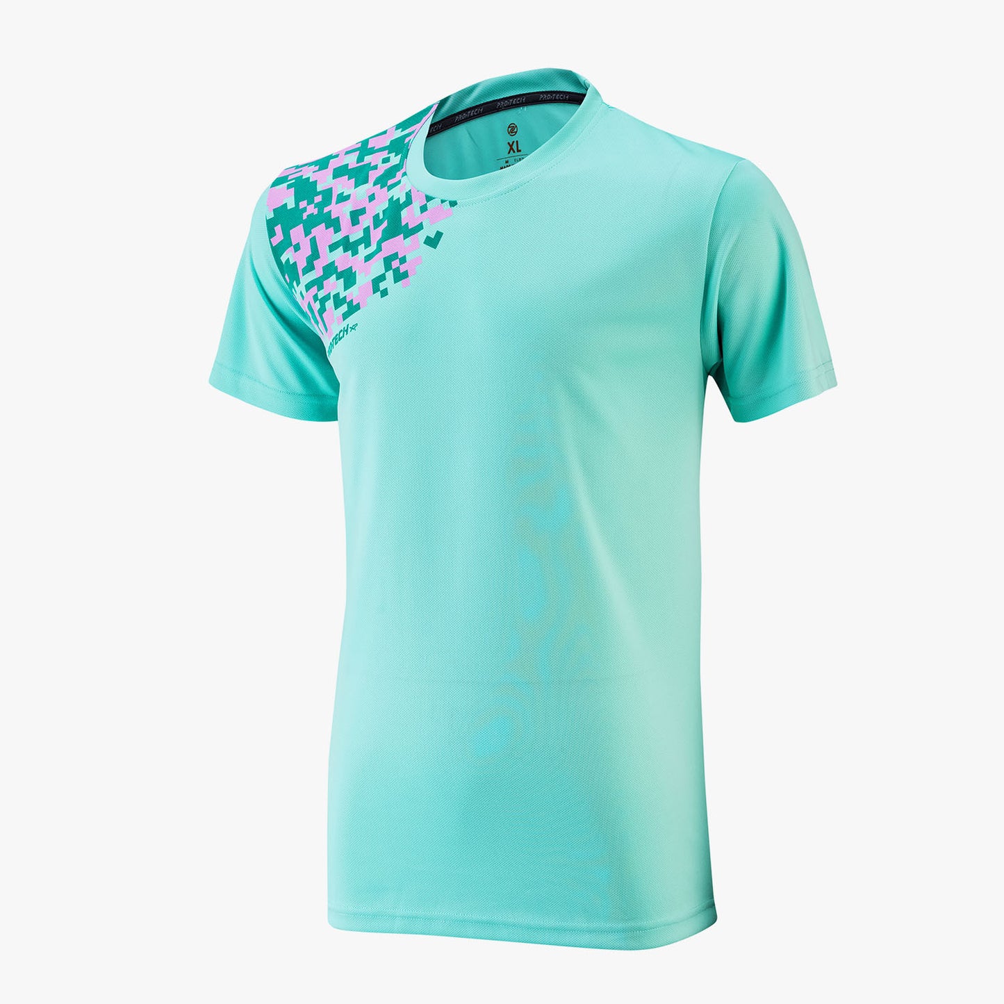 Protech Dry Fit Sport Graphic T-Shirt (Mint Dark Green Pink) | RNZ10076 |