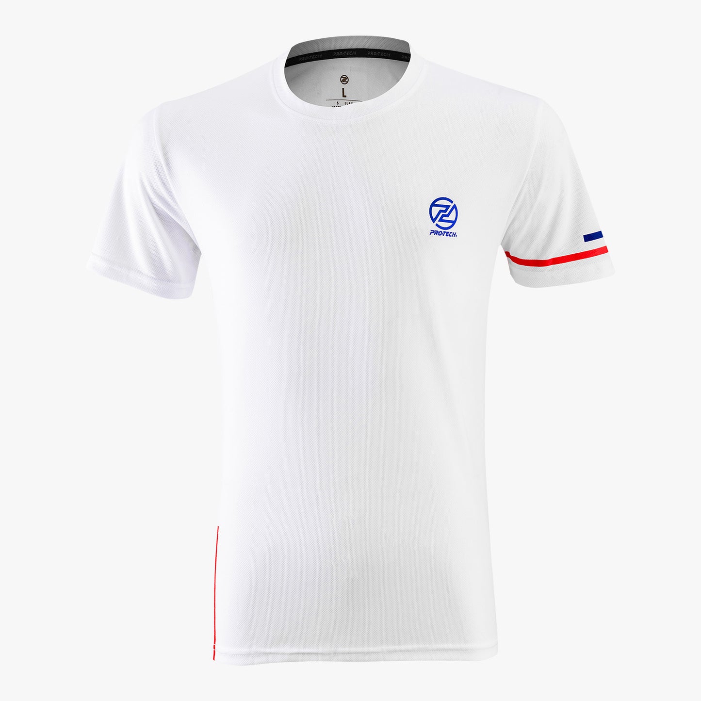 T-shirt graphique Protech Dry Fit Sport (Blanc Rouge Bleu) | RNZ10077 |