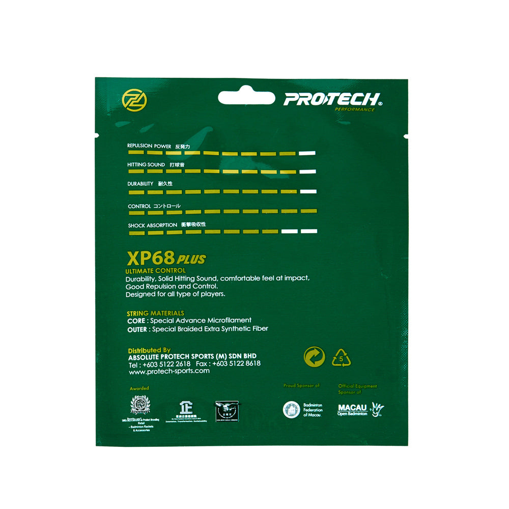 Protech XP68 Plus - Cordages de badminton